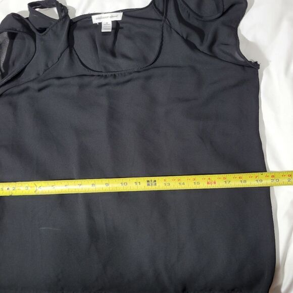 Ambiance apparel black cold shoulder blouse - Picture 6 of 7